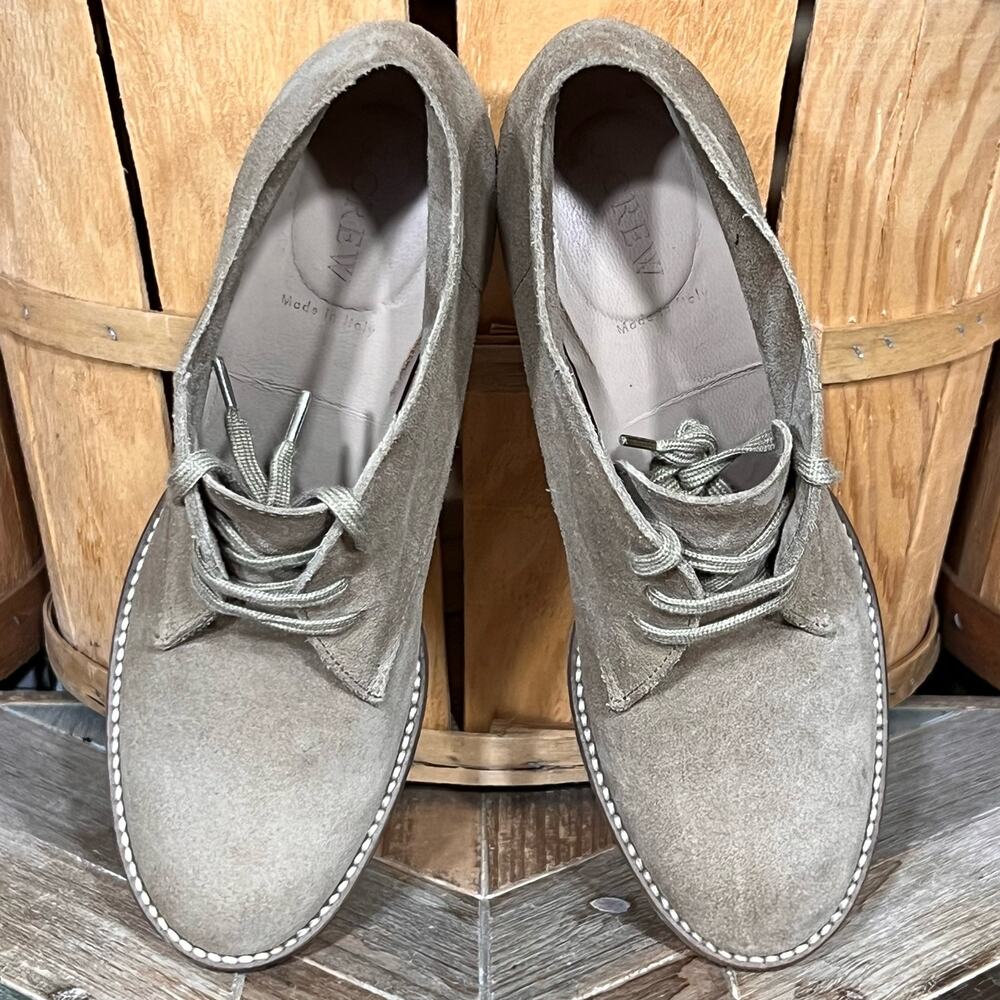 J.Crew MacAlister Chunky Heel Sand Suede Italy Desert Ankle Boots Womens Size 10 - Picture 9 of 11
